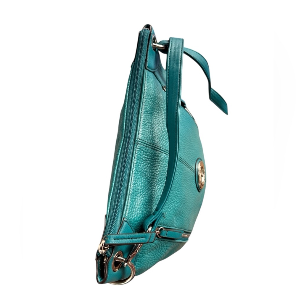 Tignanello Organizer Crossbody Bag – Blue Teal Leather. - Picture 2 of 11